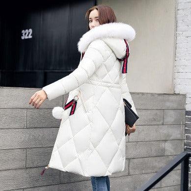 Long hooded padded down coat coat women - MAXIME