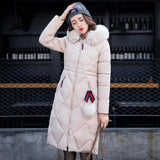 Long hooded padded down coat coat women - MAXIME