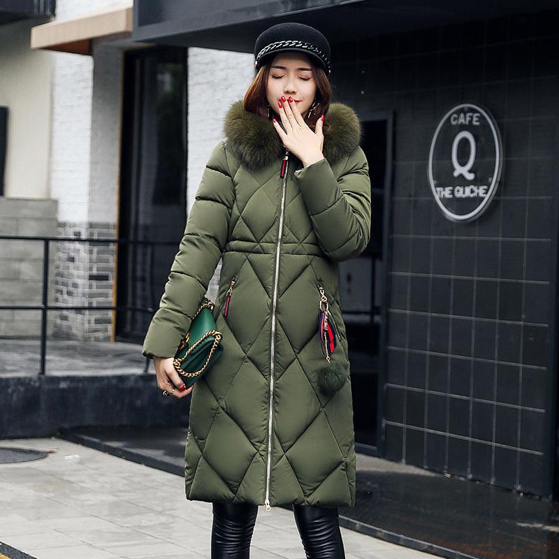 Long hooded padded down coat coat women - MAXIME