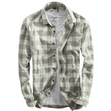 Maxime Long-Sleeved Lapel Plaid Shirt - MAXIME