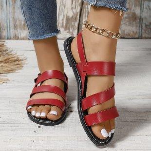 Fashion Round Toe European And American Beach Roman Women's Sandals - MAXIME