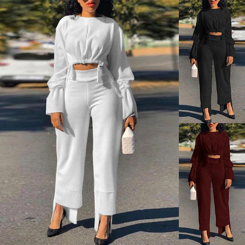 MAXIME High Waist Straight Pants Suit - MAXIME