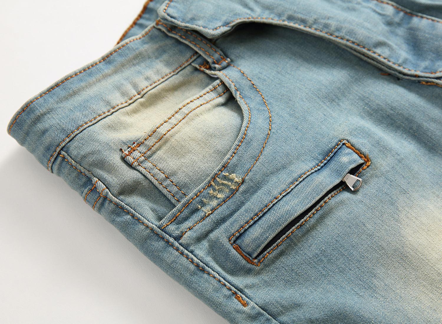 Maxime special zipper, jeans, broken holes, - MAXIME