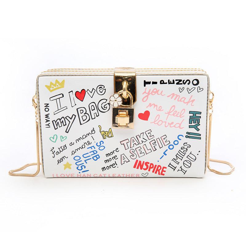 Trendy Graffiti Casual Messenger Bag - MAXIME