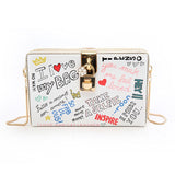 Trendy Graffiti Casual Messenger Bag - MAXIME