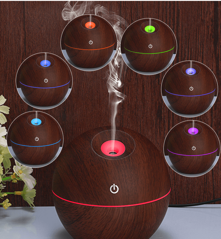 USB Aroma Essential Oil Ultrasonic Cold Steam Diffuser Air Humidifier Purifier 7 Color - MAXIME