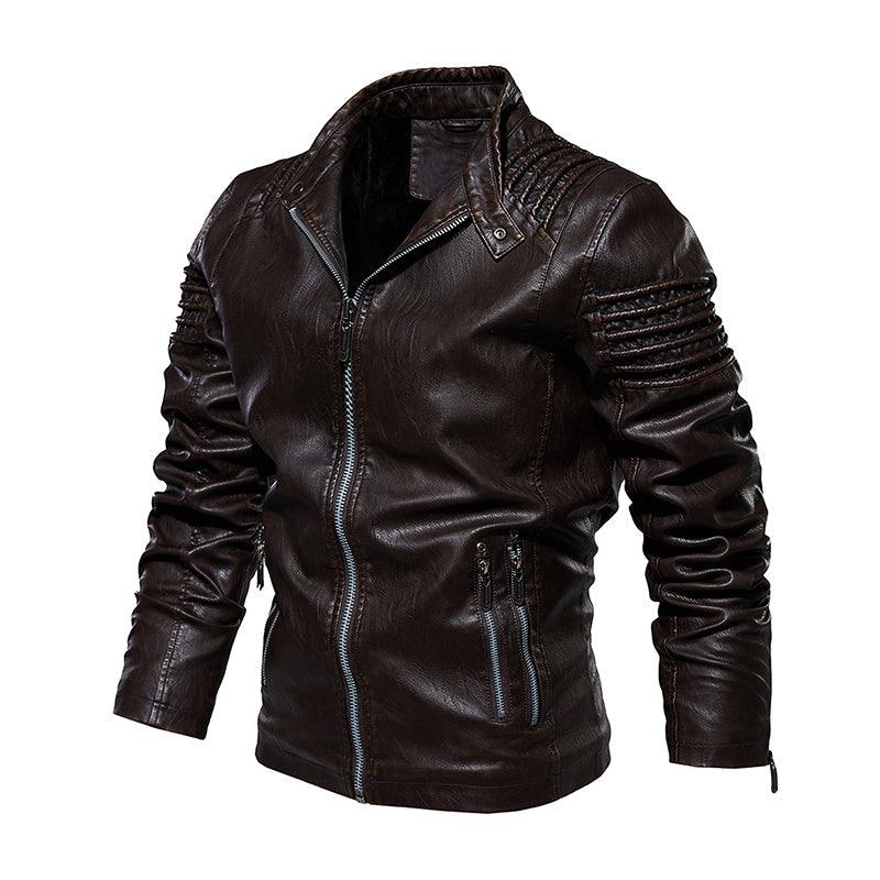 Men Leather Jacket Winter And Autumn Coat - MAXIME