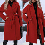 Double-breasted Long Jacket Women