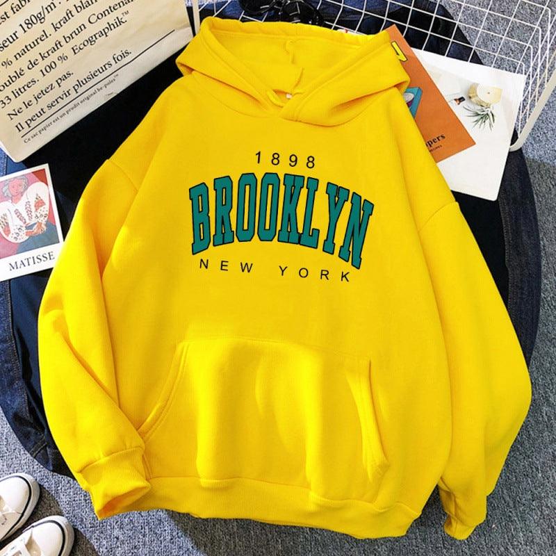 1898 Brooklyn New York Printed Women Hoodie - MAXIME