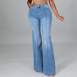 Elastic Flared Foldable Jeans - MAXIME