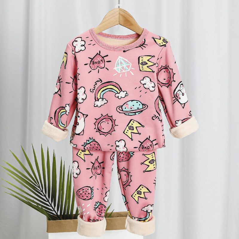 Children's Underwear Suit Fleece-lined Thickened - MAXIME