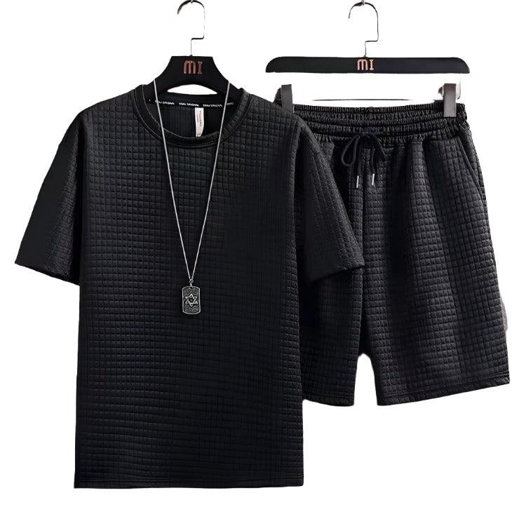 T-shirt Shorts New Two-piece Suit Casual Simple Men's Clothing - MAXIME