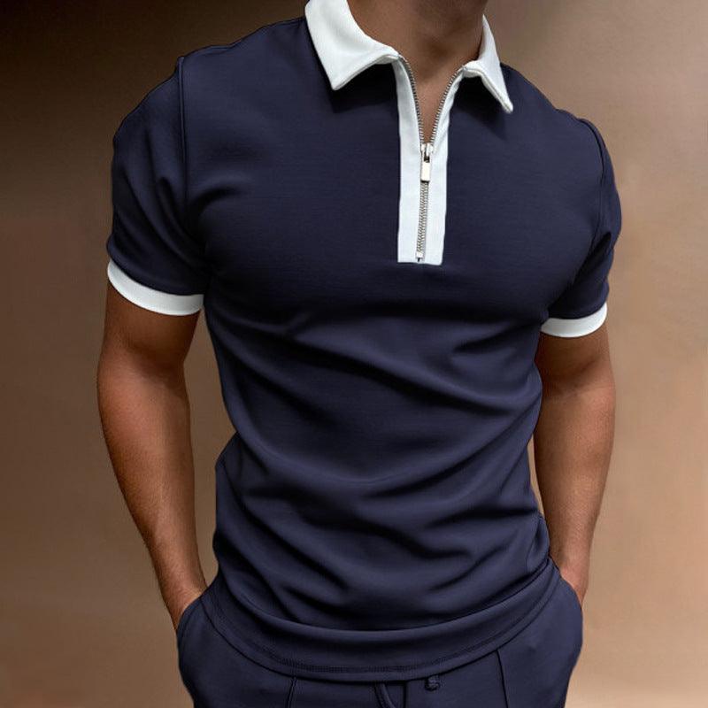 Men Solid Polo Shirts Brand Men Short-Sleeved Shirt - MAXIME