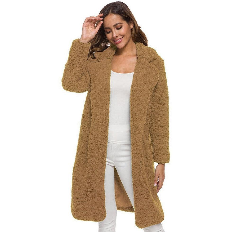 Women's Lapel Long Sleeve Coat Clothing - MAXIME