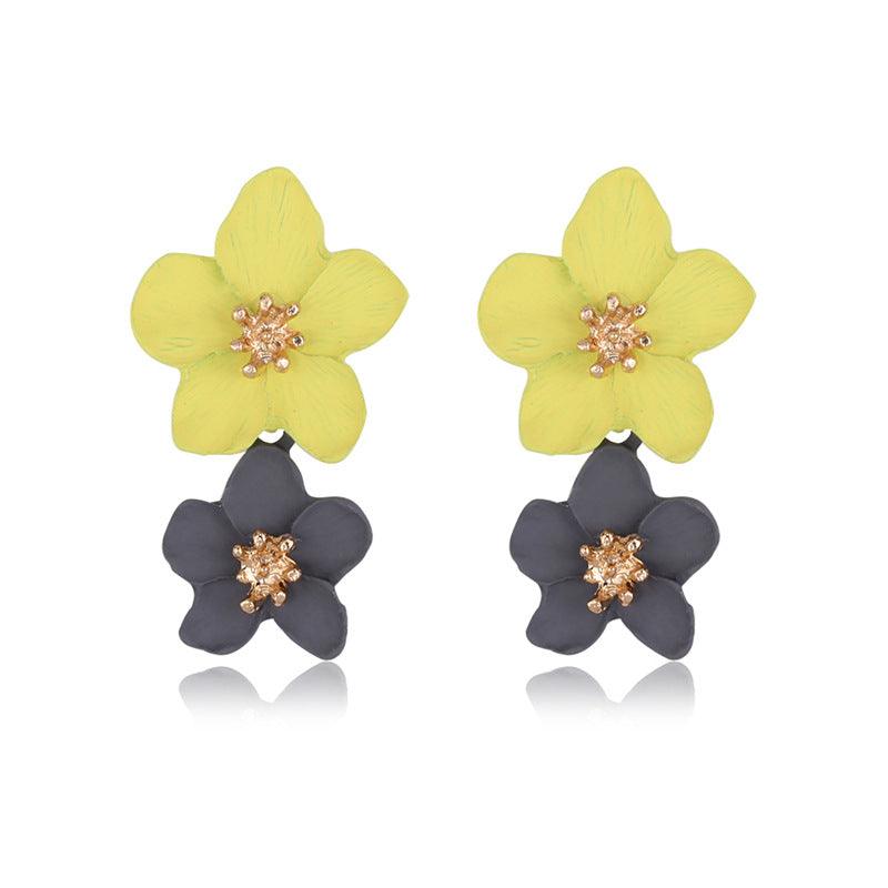 Multicolor trendy flower earrings - MAXIME