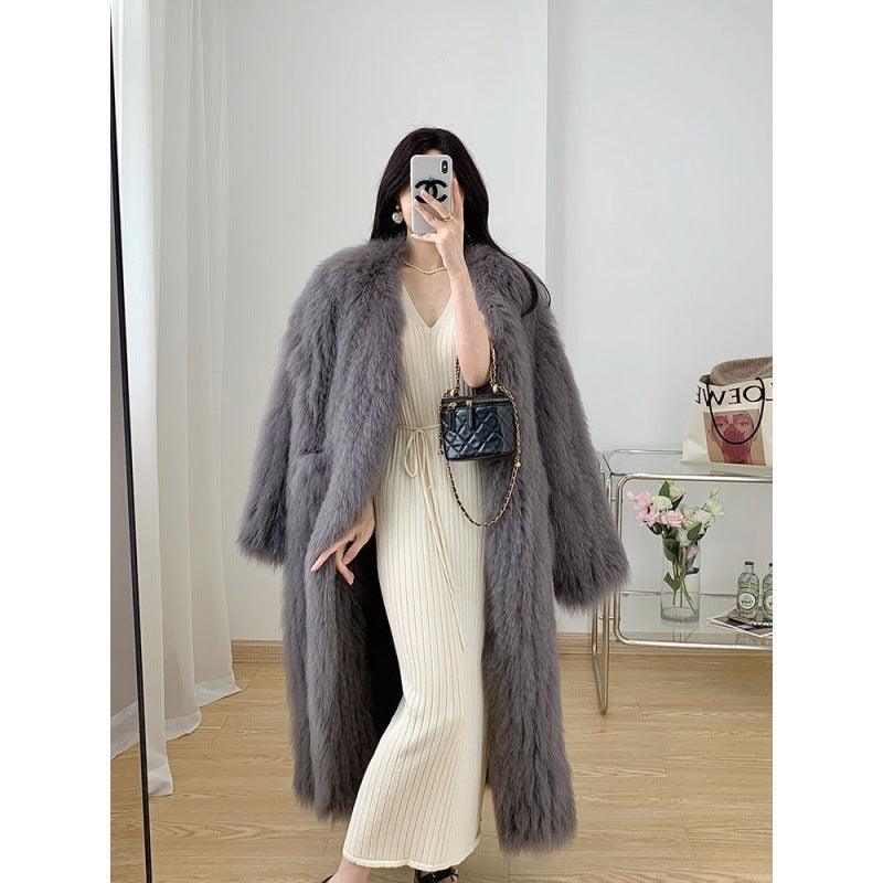 Female Online Influencer Woven Fur Coat - MAXIME