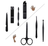 7 nail clippers Nail Manicure Set knife eyebrow set function Manicure Manicure Kit - MAXIME