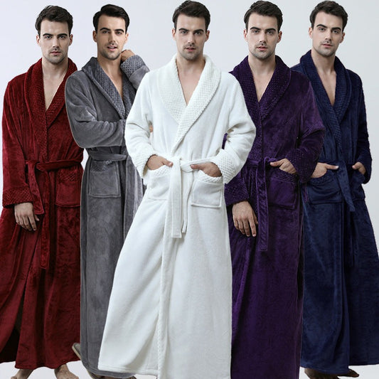 Men's Winter Nightgown Homewear Thickened Pajamas - MAXIME