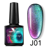 9D Gel Varnish Cat Eye Magic Chameleon Gel Multicolor 5ml Nail Gel Polish - MAXIME