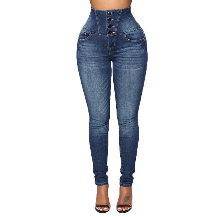 Women's High Waist Slim Jeans - MAXIME