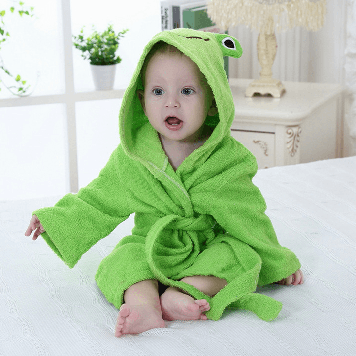 Cartoon Cute Animal Modeling Baby Bath Towels Baby Bathrobes Cotton Children's Bathrobes Baby Hooded - MAXIME