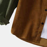 MAXIME color block long sleeve chest pocket - MAXIME