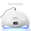 72W UVLED Dual Light Solar Nail Lamp - MAXIME