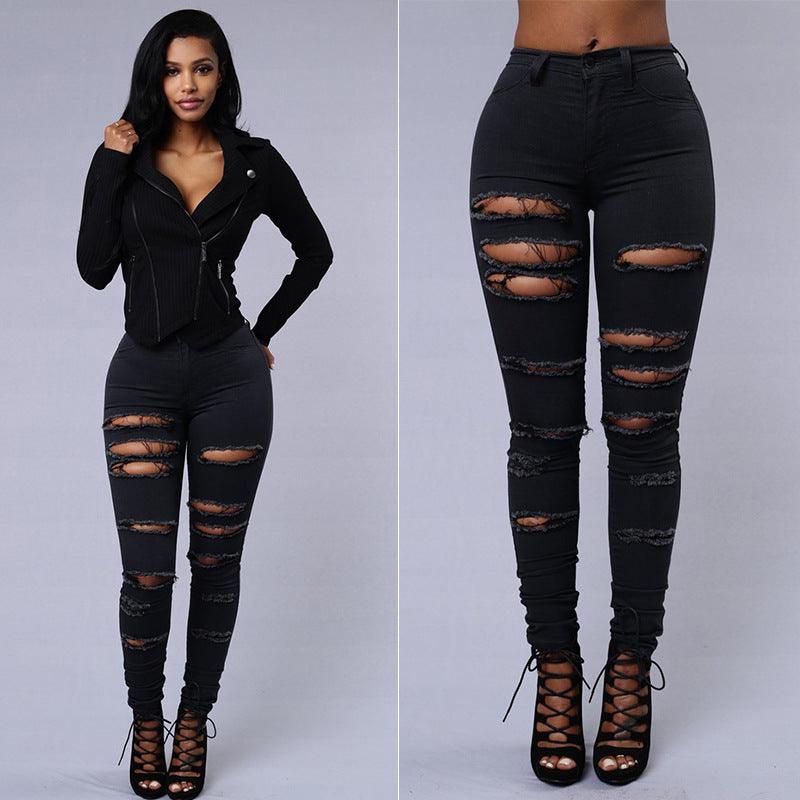 Jeans Women Skinny Trousers Casual High Waist Pencil Pants - MAXIME