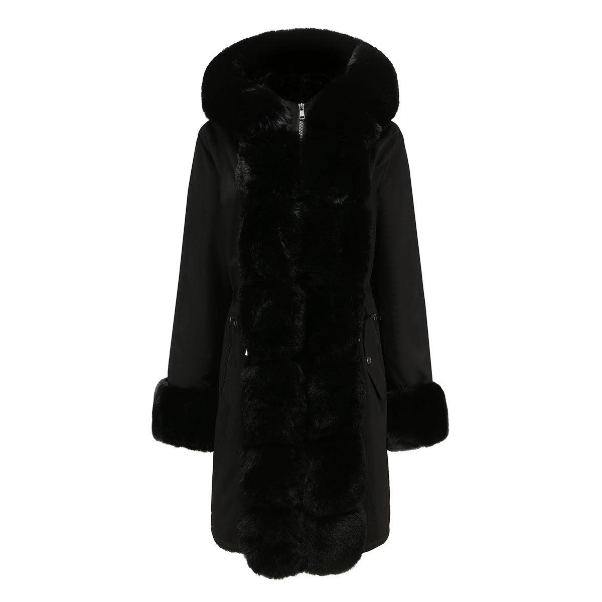 Women's Collar Mid-length Long Sleeve Parka - MAXIME