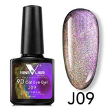 9D Gel Varnish Cat Eye Magic Chameleon Gel Multicolor 5ml Nail Gel Polish - MAXIME