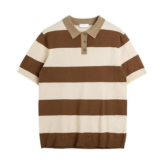 Polo Shirt Casual Striped Short Sleeve - MAXIME