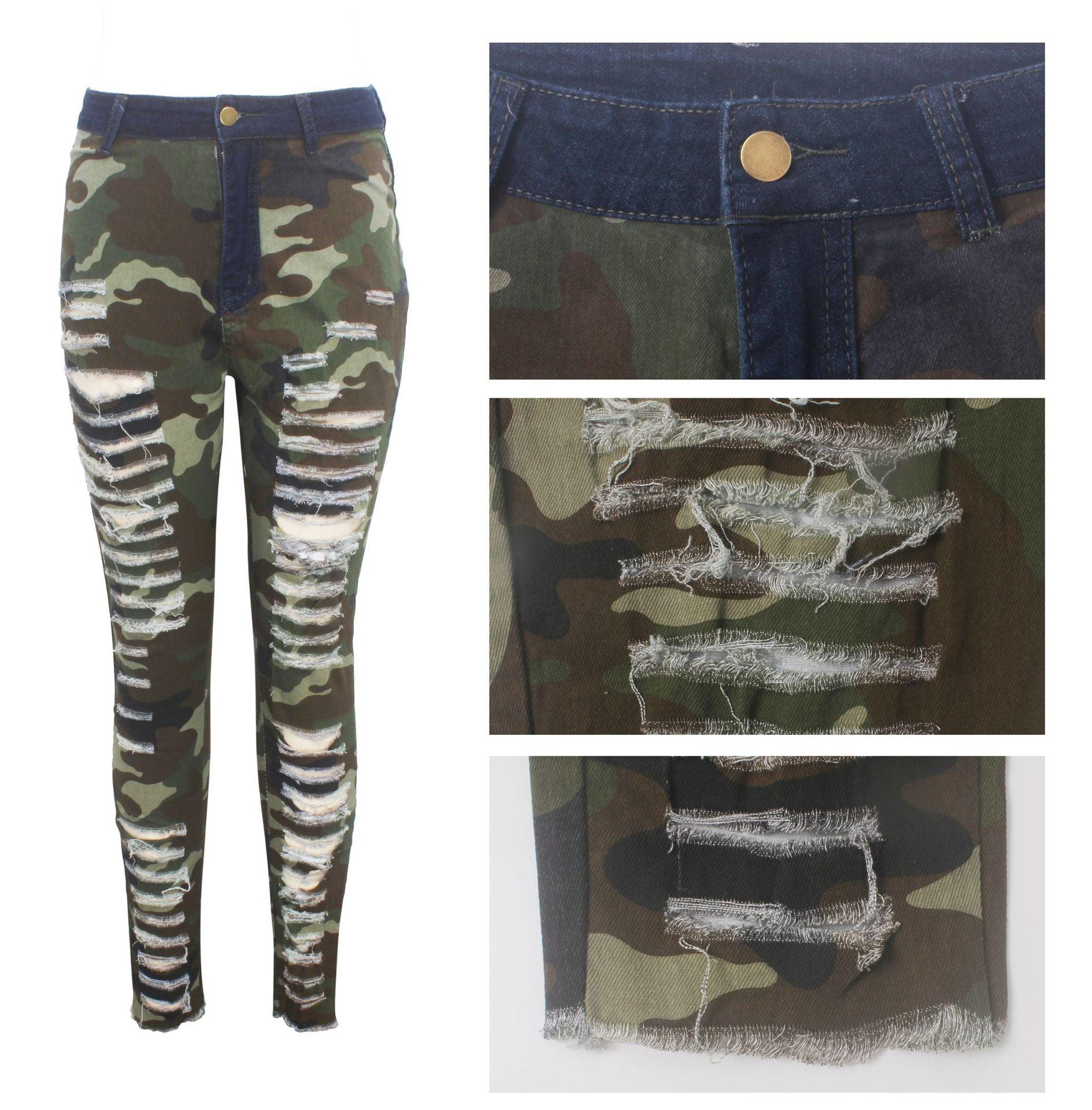 Personality Leggings Camouflage Feet Pants - MAXIME