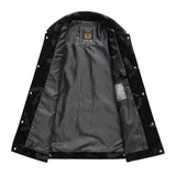 Men's Lapel Leather Jacket - MAXIME