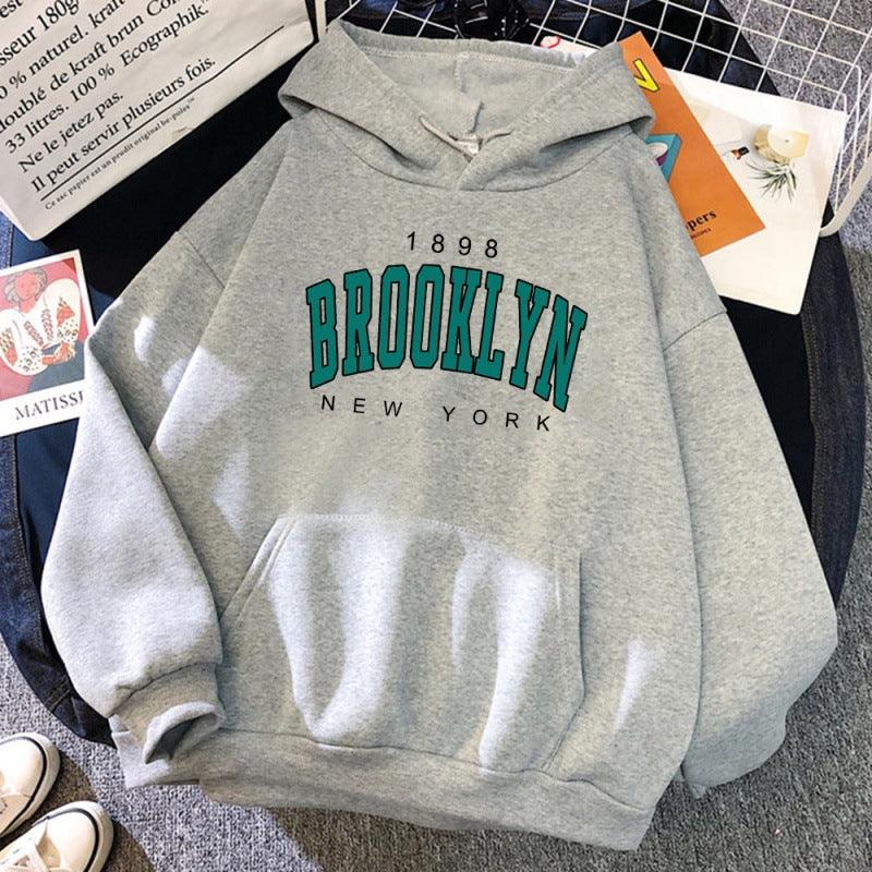 1898 Brooklyn New York Printed Women Hoodie - MAXIME