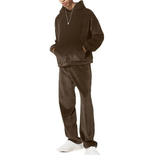 Casual Plush Sweater Pants Suit - MAXIME