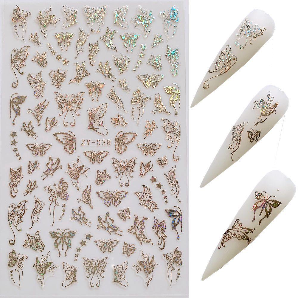 Butterfly Nail Sticker Simulation Bronzing Laser - MAXIME