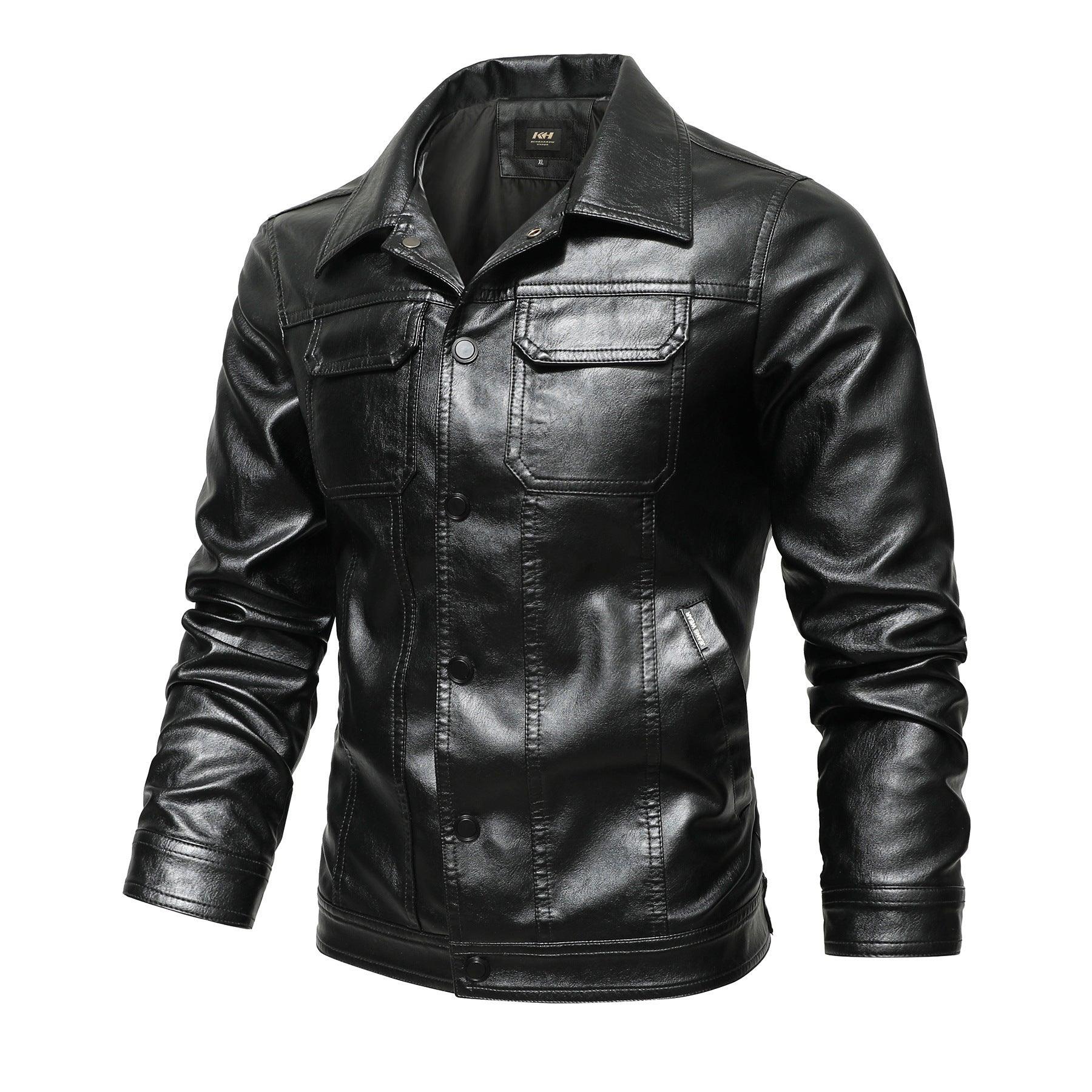 Men's Spring And Autumn Leather Jacket - MAXIME