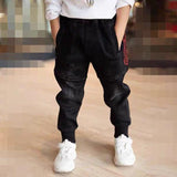 Kids Black Jeans Spring And Autumn Pants - MAXIME