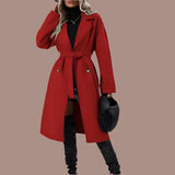 Double-breasted Long Jacket Women