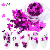 Gradient Maple Leaf Nail Sequins - MAXIME