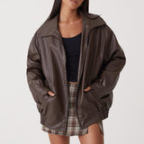 Leather Coat Women's - MAXIME