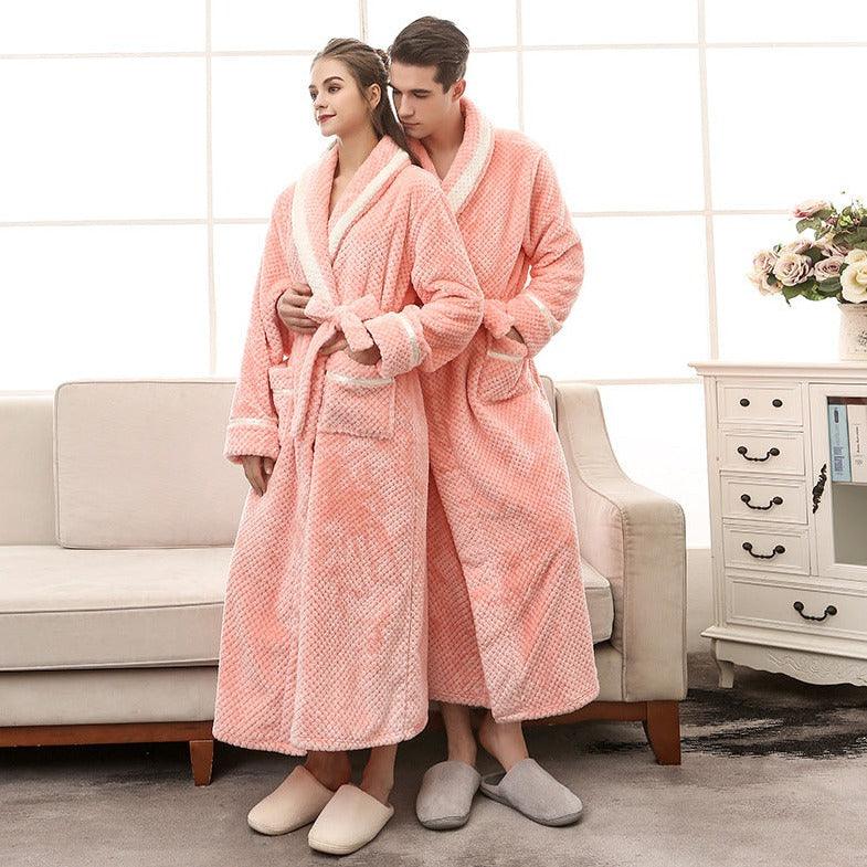 Women Pajamas Couple Gown Bathrobe Winter Robe - MAXIME