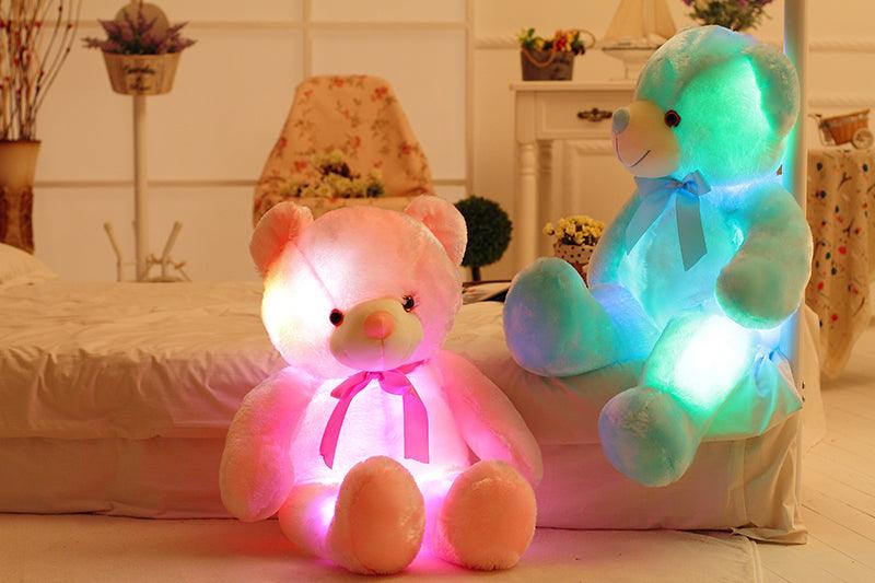 LED Teddy Bear Stuffed Animals Plush Toy Colorful Glowing - MAXIME