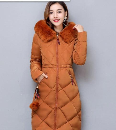 Long hooded padded down coat coat women - MAXIME