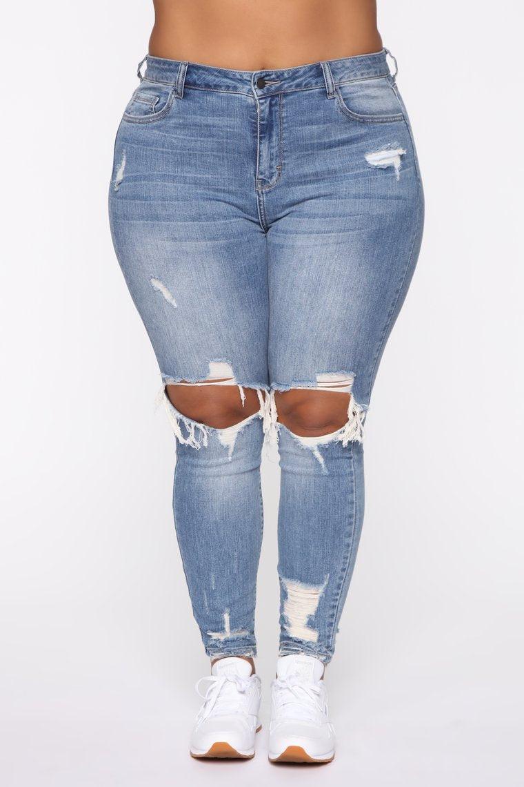 Stretch Ripped Women Plus Size Jeans Plus Size Jeans - MAXIME