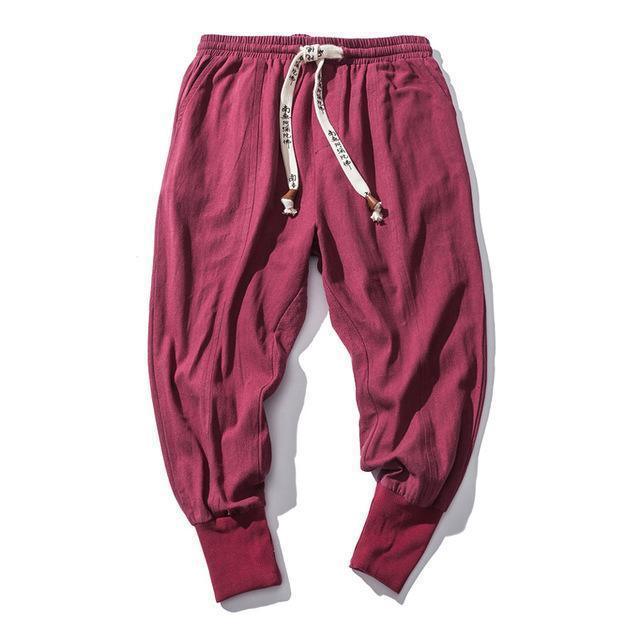 Cotton And Linen Hip Hop Pants For Man - MAXIME