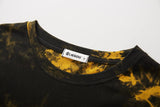 Mens Hip Hop Tie-Dyed Hipster Curve Hem T Shirt - MAXIME