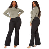 Slim Fit Wide Leg Plus Size Flare Jeans - MAXIME