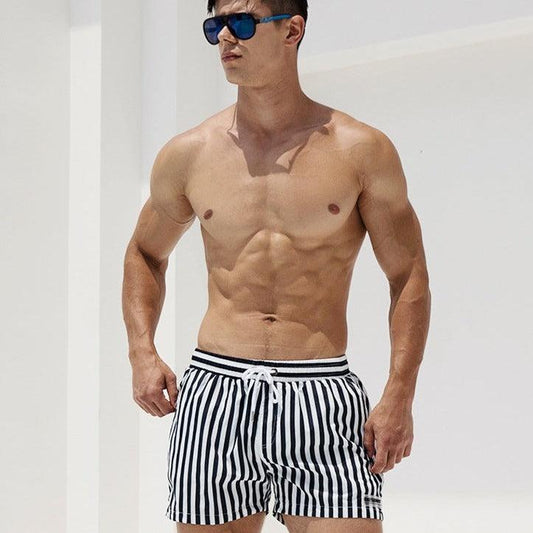 Striped beach pants, pants, loose shorts - MAXIME