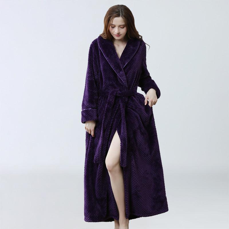 Thick waist velvet bathrobe - MAXIME